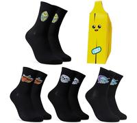 Fortnite Calzini Bambino, 4 Pacco da Lunghezza al Polpaccio Morbido Calze Ragazzo Uomo Adolescenti Regalo Bambino (36/40 EU, Nero)