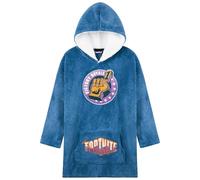 Fortnite Felpa Oversize Bambino Ragazzi 14+ Cappuccio Coperta Indossabile Extra Lungo Poncho Pile Giocatore Regali Bambini (Blu Bambini)