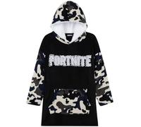 Fortnite Felpa Oversize Bambino Ragazzi 14+ Cappuccio Coperta Indossabile Extra Lungo Poncho Pile Giocatore Regali Bambini (Mimetica Bianco/Nero Bambini)