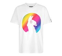 Fortnite | Giocattoli & Gamers | Lama arcobaleno | Bianco | Maniche corte | Unisex Bambini | Crew | Gaming Cotton T-Shirt Taglie 10-16 anni.., bianco, 10-16 Years
