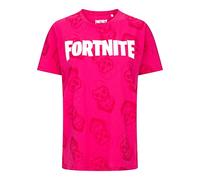 Fortnite | Giocattoli & Gamers | Logo | Maglietta unisex a maniche corte in cotone con logo da gioco taglie 10-16 anni, Trooper Teschio Rosa, 12 anni