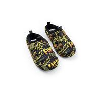 Fortnite Pantofole slip-on da ragazzo con logo nero, arancione e giallo | Comode pantofole da casa per rilassarsi | Perfette per gli appassionati di videogiochi Merch