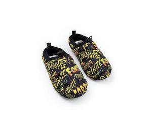 Fortnite Pantofole slip-on da ragazzo con logo nero, arancione e giallo | Comode pantofole da casa per rilassarsi | Perfette per gli appassionati di videogiochi Merch