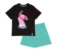 Fortnite Si Illuminano al Buio Ragazzi Breve Pajamas Set Nero/Teal 152 | PS4 PS5 Xbox Videogiocatore da Regalo, Scuola Maschile Pigiama, i Vestiti dei Bambini, Compleanno dei Capretti Idea Regalo