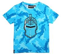 Fortnite t-shirt Epic Games Originale Cavaliere Nero, cotone fantasia azzurro