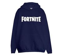 Fortnite Text Logo Herren Pullover Hoodie Navy 3XL | Xbox PS4 PS5 Switch Herren Hooded Top, Gamer Geburtstagsgeschenkidee für Jungs