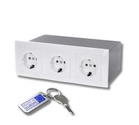 FortNovo Cassaforte per presa di corrente | Cassaforte per presa con finte prese a 3 elementi | Pannello magnetico e serratura speciale | Cassaforte da parete per riporre in modo invisibile |