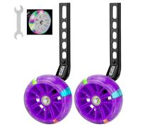 FORTOP Ruote da allenamento per bicicletta, coppia di ruote posteriori robuste con kit stabilizzatore montato per biciclette per bambini ragazzi e ragazze bici a velocità singola con dimensioni da 12