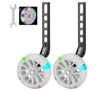 FORTOP Ruote da allenamento per bicicletta, coppia di schienale resistente con stabilizzatori, kit di montaggio per bambini e ragazze, bici a velocità singola con 12 14 16 18 20 pollici (bianco