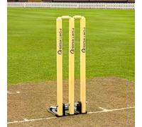 Fortress Ceppi da Cricket in Legno - Paletti da Cricket da 71cm Secondo Le Norme ICC | Club & PRO | Paletti e Bails con Ritorno a Molla | Set da Cricket per Adulti (Club (Legno Massiccio))