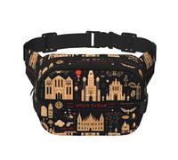 Fortress - Marsupio multifunzione stampato, unisex, alla moda, da viaggio, per sport