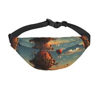 Fortress on the sea - Marsupio a tracolla grande, alla moda, da viaggio, casual, per ragazzi, adatto per sport, corsa, ciclismo, viaggi, pesca