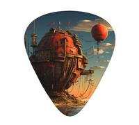 Fortress on the sea Plettri per chitarra eleganti e resistenti, tre tipi di plettri sottili, medi e pesanti (12 pezzi), adatti per chitarra, basso, chitarra elettrica, ukulele,