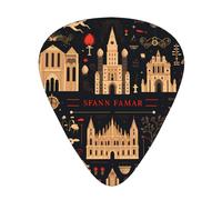 Fortress Plettri per chitarra eleganti e resistenti, tre tipi di plettri sottili, medi e pesanti (12 pezzi), adatti per chitarra, basso, chitarra elettrica, ukulele,