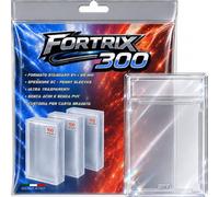 FORTRIX® 300 Sleeves Perfect Fit 64×89 mm, Bustine Protettive per Carte Collezionabili, Custodia per Graded Card Inclusa, Compatibili con Pokemon, Magic, One Piece Card Game, TCG