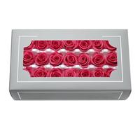 FORTTS Rosa conservata di grado A, 2-3 cm, eterna naturale di alta qualità, 6 pezzi/scatola, rosa eterna per la mamma, San Valentino, regali di compleanno, matrimoni, casa, feste, decorazione fai da