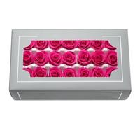 FORTTS - Testa di Rosa Conservata di Grado A 2-3cm, Rose Eterne Naturali di Grado Superiore, Rosa Immortale che Dura da 3 a 5 Anni per Regali di Festa della Mamma, San Valentino, Compleanno