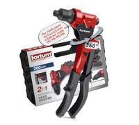 Fortum Pinza per rivetti ciechi e rivetti filettati, testa girevole a 360°, pinza per rivetti M3-M6 e rivetti pop da 2,4 - 4,8 mm, pinza per rivetti con perni di trazione