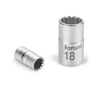 FORTUM Testa cava Multilock, 1/4", 4,5 mm, lunghezza 25 mm