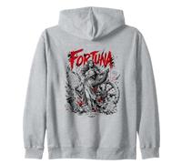 Fortuna Dea Romana Fata Non Verba Latino Felpa con Cappuccio