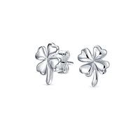 Fortuna Dell'Irlandese Celtico Giorno Di San Patrizio Shamrock Portafortuna Quadrifoglio Orecchini A Perno Per Le Donne Adolescenti Laurea .925 Sterling Silver