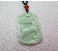 Fortuna Grado A Naturale Giada da Uomo Cinese Nuovo Anno Di Il Capra Medaglione