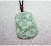 Fortuna Grado A Naturale Giada da Uomo Cinese Nuovo Anno Di Il Maiale Medaglione