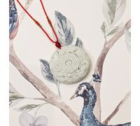 Fortuna Grado A Naturale Giada Verde Bagua Feng Shui Talismano Ciondolo Collana