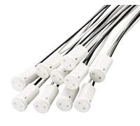 Fortunate Lights 10 Pz/Lotto G4 Lampada Portalampada 10 Cm 20 Cm 30 Cm Bianco/Nero G4 Portalampada per LED Teste di Cristallo Lampadina, 30cm