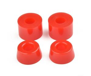FortunateSweet Kit di 4 boccole di ricambio per skateboard e longboard, in poliuretano, per longboard, ammortizzatori e ammortizzatori per sport all'aria aperta, rosso, nero, giallo (rosso 95A)
