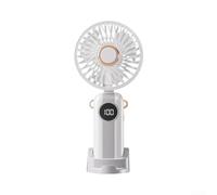 FortunateSweet Ventilatore portatile ricaricabile silenzioso a 5 marce regolabile portatile per mini dispositivo di raffreddamento elettrico con schermo digitale per campeggio all'aperto 16,5 cm (B)