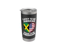Fortunato ad essere giamaicano orgoglioso di essere americano Bicchiere termico in acciaio inox doppia parete