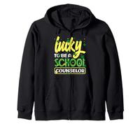 Fortunato ad Essere Un consulente Scolastico Joyful Shamrock Spirit Felpa con Cappuccio