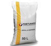 FORTUNATO Argilla Espansa per Piante in Vaso e Giardini, 50 L, Granulometria 8-20 mm, Marrone Chiaro