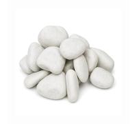 FORTUNATO Ciottoli in Marmo Bianco Carrara, Decorativi per Esterni, Superficie Levigata, Vari Formati (Misura : 25/40, Formato : 25 Kg)