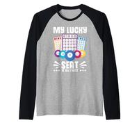 Fortunato Giocatore Bingo Divertente Bingo Notte Detto Maglia con Maniche Raglan