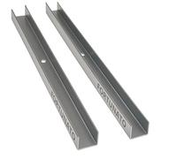 FORTUNATO Guida Standard Sezione U Lunghezza 2 m Profilo Preforato Acciaio Spessore 0,6 mm Fissaggio Cartongesso 2 Pezzi (40 x 75 x 40 mm)