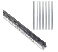 FORTUNATO Guida Standard Sezione U Lunghezza 2 m Profilo Preforato Acciaio Spessore 0,6 mm Fissaggio Cartongesso 8 Pezzi (40 x 75 x 40 mm)