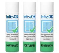 FORTUNATO InfissOK Spray per Infissi e Serramenti, Formula Protettiva Multifunzione, 500 ml, 3 Pezzi