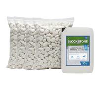 FORTUNATO Kit Stabilizzazione Ciottoli, 10 L Legante con 4 Sacchi da 25 Kg, per Pavimentazioni Esterne (Granulometria: 25/40 mm)