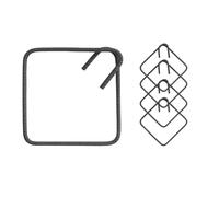FORTUNATO Kit Staffe di Rinforzo in Ferro Sagomato, 20x20 cm, Ø 5 mm, Piegatura 135°, per Strutture Cemento Durevoli (Pezzi : 50)