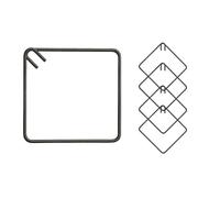 FORTUNATO Kit Staffe di Rinforzo in Ferro Sagomato, 35 x 35 cm, Ø 5 mm, Piegatura 135°, per Strutture Cemento Durevoli (Pezzi : 200)