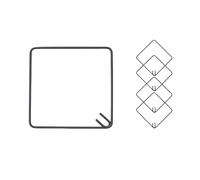 FORTUNATO Kit Staffe di Rinforzo in Ferro Sagomato, 40x40 cm, Ø 5 mm, Piegatura 135°, per Strutture Cemento Durevoli (Pezzi : 50)