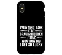 Fortunato Nonno Ogni volta che guardo i miei nipoti Custodia per iPhone X/XS