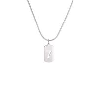 Fortunato Numero Sette Collana per Gli Uomini Ciondolo in Acciaio Inox Gioielli Sport Mascotte Amuleto Regali per Calcio Calcio Amici Practical