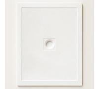 FORTUNATO Piatto Doccia in Cemento Effetto Pietra, 80x100 cm, Spessore 4,8 cm, Antiscivolo, Idrorepellente, per Interni e Esterni (Bianco)