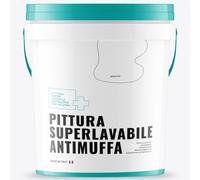 FORTUNATO Pittura Acrilica Ultra Opaca Super Coprente Lavabile Antimuffa Protezione Bianca Alta Qualità Made in Italy (Litri 2,5)