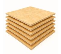 FORTUNATO Set Pannelli OSB Spessore 9 mm Fibra Legno Truciolato Multistrato Pressato Costruzioni 125 x 125 cm 6 Pezzi