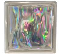 FORTUNATO Vetromattone Effetto Acqua Ondulato Giochi Luce Diffusione Armoniosa 190 x 190 x 80 mm Pareti Divisorie Open Space (Perlato)