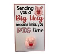 Fortune Gift Card - Cute Animal Luckyi Charm Keepsake Token , Ppocket hug Encouraging Message Festive Card Set , Christmas Party Favor Stocking Stuffer Romantic Gift Wife Husband Love Support Positive
